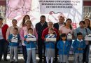 In Edomex, Nazario Gutiérrez Martínez leads the distribution of school sneakers in Texcoco and champions the cause of childhood; he promotes the «Pasitos con Futuro» initiative to ease the financial burden on families / @delfinagomeza @Edomex